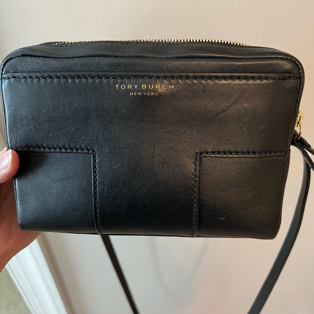 Tory Burch Block T Double Zip Crossbody